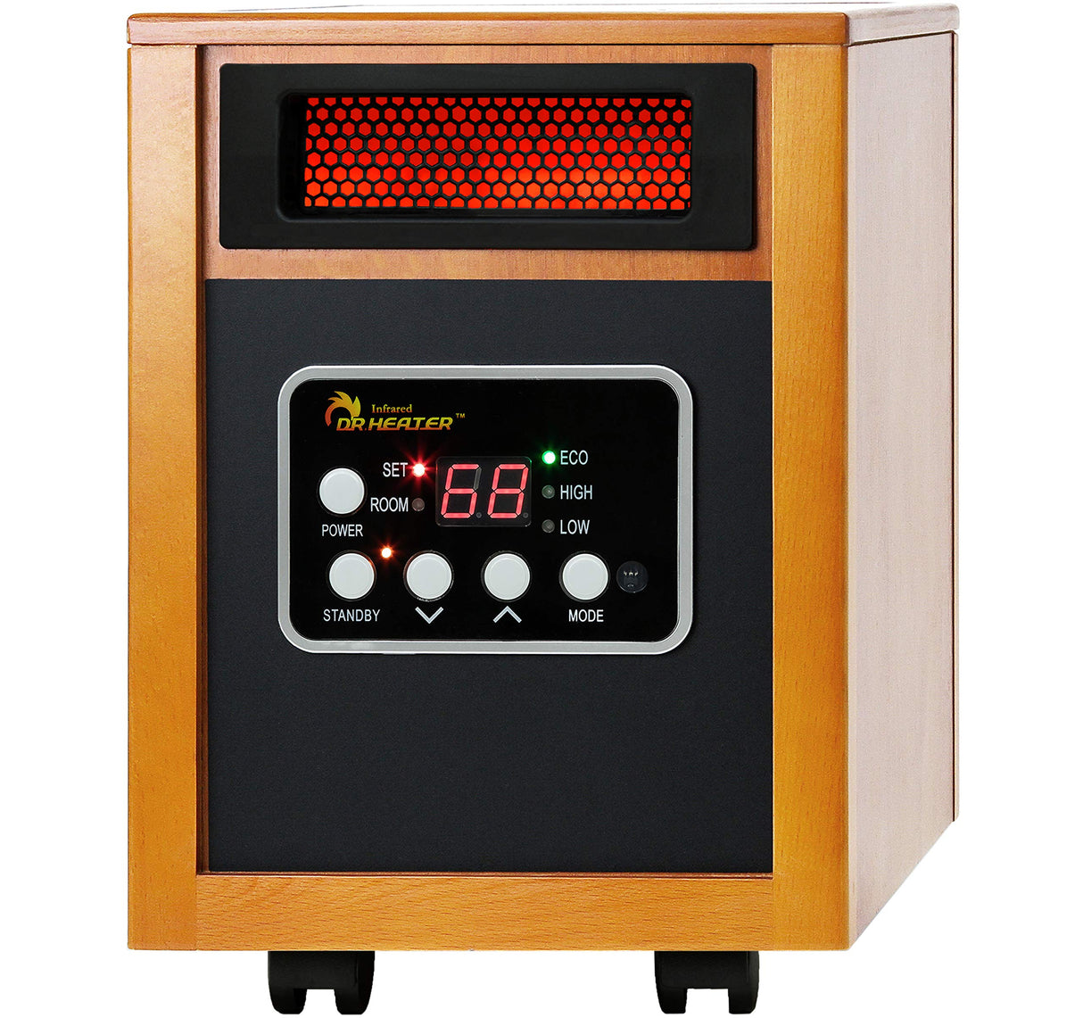 Dr Infrared Heater Portable Space Heater, Original, 1500-Watt, Cherry (Pack of 1) DR. INFRARED HEATER