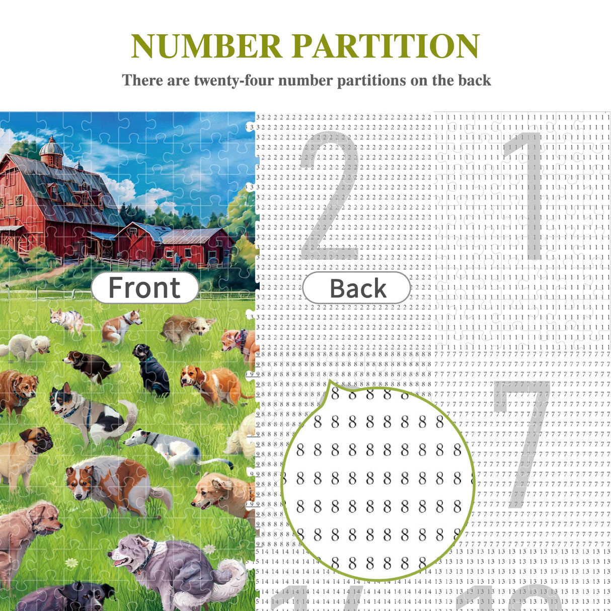 ALL4JIG Dog Pooping Fun Jigsaw Puzzles for Adults and Kids, 1000 Pieces, Christmas Secret Santa Gift, White Elephant Gifts for Dog Lovers, Number Partitioned for Easy Solving ALL4JIG
