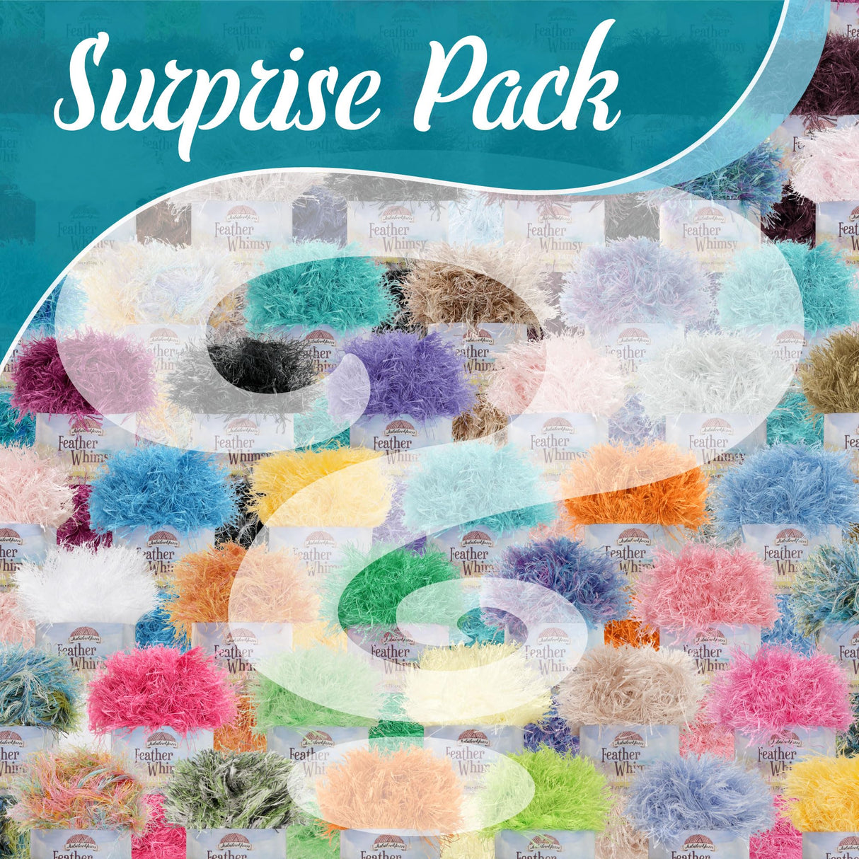 JubileeYarn Feather Whimsy Eyelash Yarn - 50g/Skein Fine Polyester Fur - Variety Pack - 12 Skeins BambooMN