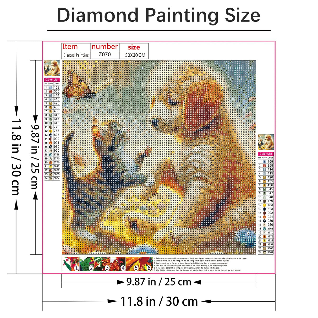 Diamond Painting Kits for Adults, Cute Dog and Cat Diamond Art Kits for Adults Beginner, DIY Full Drill Animal Diamond Dots Paintings with Gem Art and Crafts for Adult Home Decor 11.8x11.8 in Shouruihua