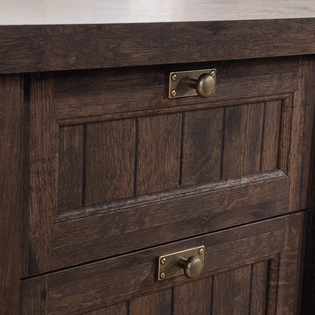 Sauder Costa Executive Desk, W 65.118 X D 29.528 X H 30.00, Coffee Oak finish Sauder