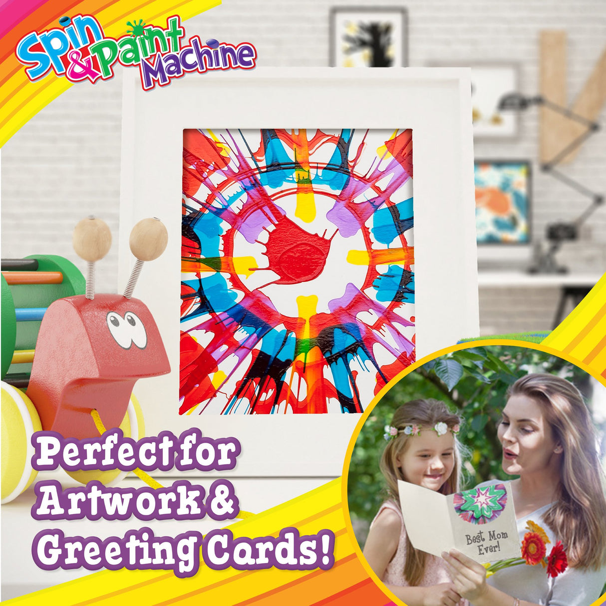 Creative Kids Spin & Paint Art Kit - Spinning Art Machine Craft Kit for Children & Adults, Christmas Gifts 6+ Creative Kids