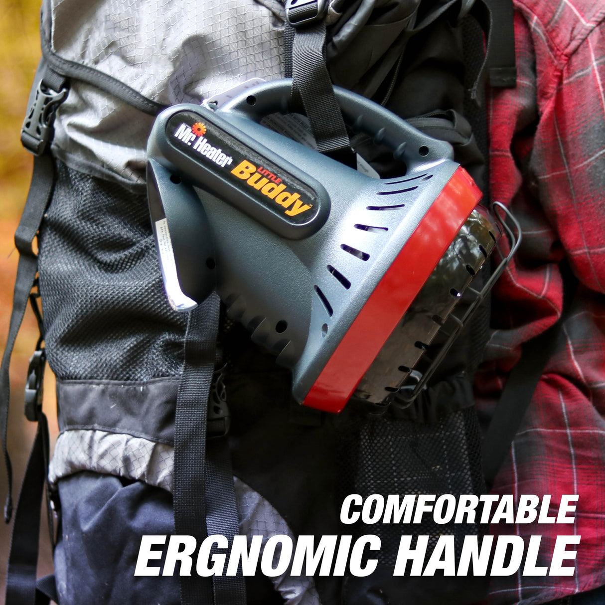 Mr. Heater F215100 MH4B Little Buddy 3800-BTU Indoor Safe Propane Heater, Medium , Black/Red Mr. Heater