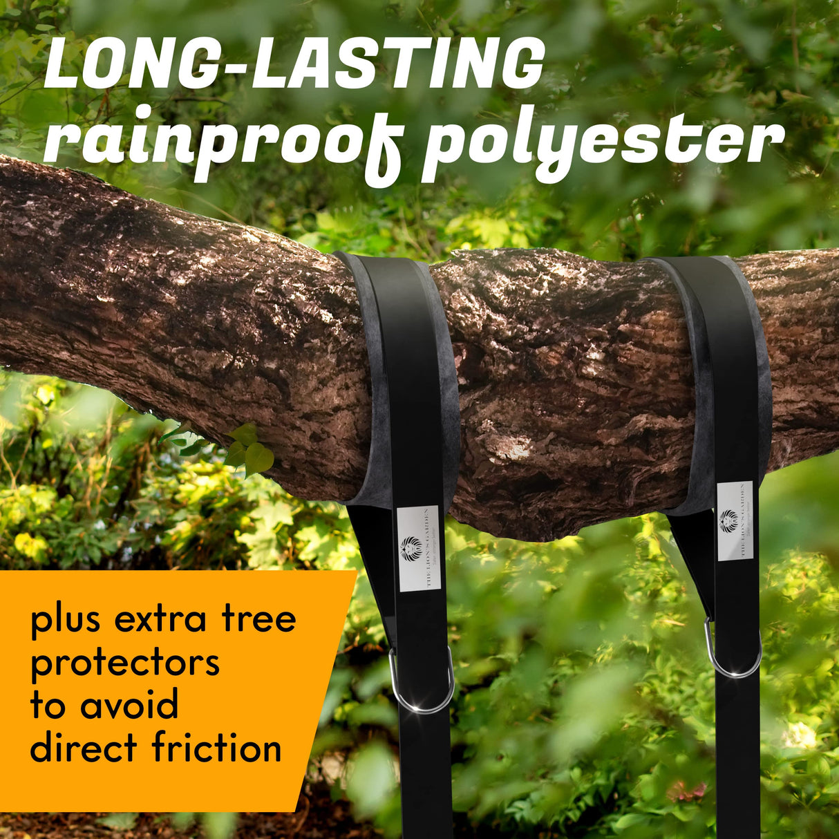 2-Pack Tree Swing Straps Hanging Kit, Adjustable 5-10 Feet Tree Swing Hanging Straps, Heavy Duty & Weatherproof Hammock Branch Swings, Tree Strap for Swings Holds Up to 3376 Lbs The Lion's Garden