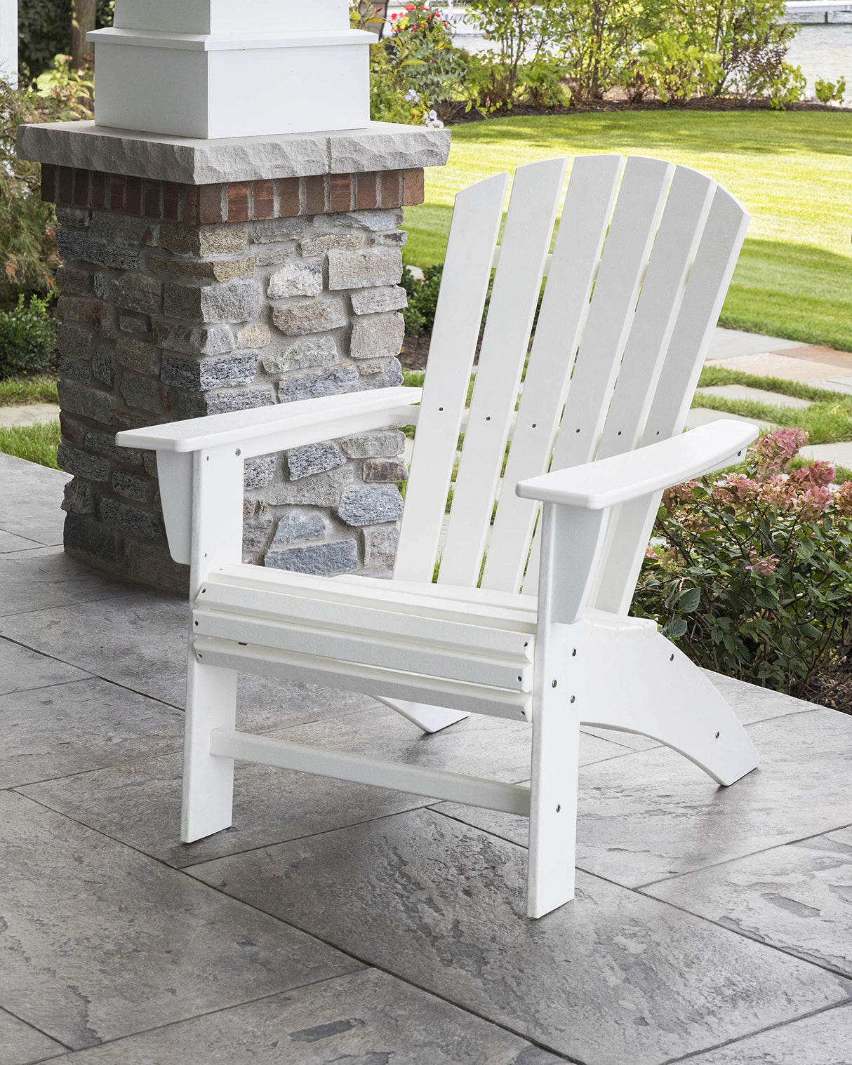 POLYWOOD Nautical Curveback Adirondack Chair Polywood