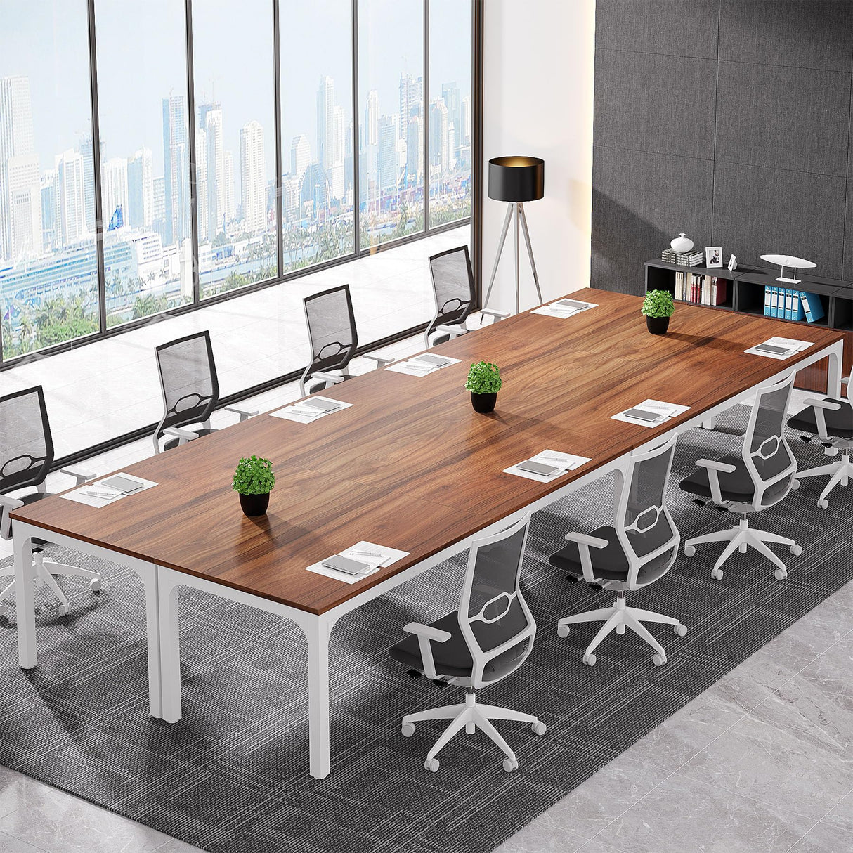 Tribesigns 78.74-Inch Conference Table Set of 2, 13FT Conference Room Table, Large Rectangle Meeting Seminar Table Set for 10-14 Person, Long Business Tables (Only Table) Tribesigns