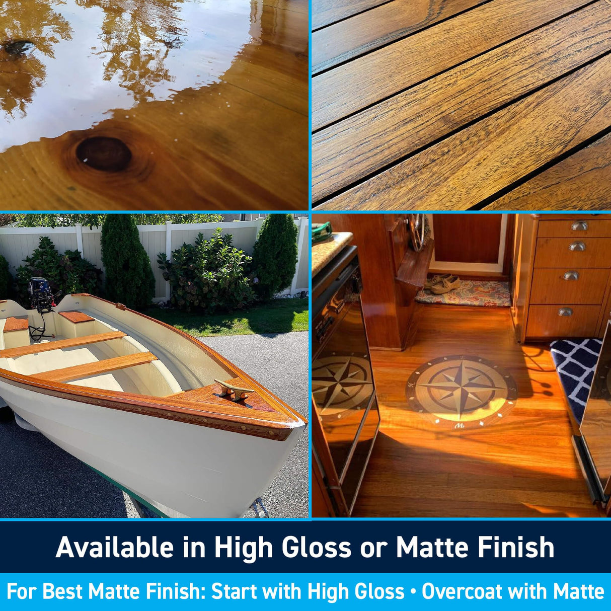 TotalBoat-482869 Lust Marine Varnish, High Gloss and Matte Finish for Wood, Boats, Outdoor Furniture (High Gloss, Quart) TotalBoat