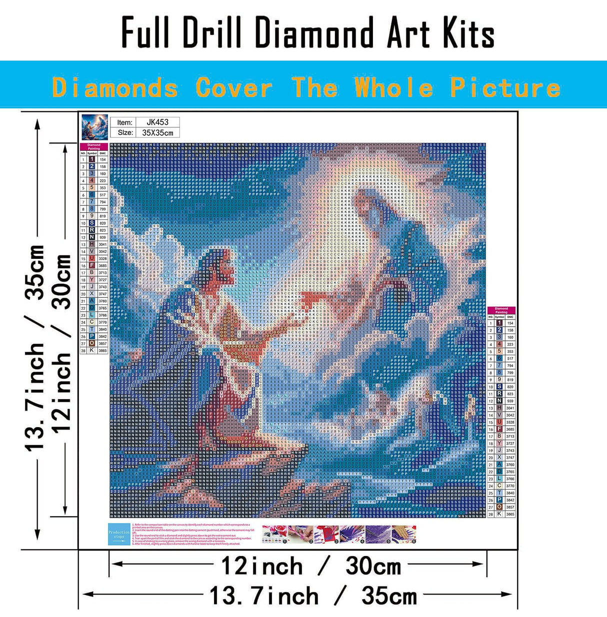 CHWGLFGG Jesus 5D Diamond Art Kits for Adults Beginners,DIY Full Round Drill Diamond Painting Kits Inspiring Faith,Paint by Diamonds Dot Gem Art Crystal God Easy,Home Wall Decor 13.7X 13.7Inch. CHWGLFGG