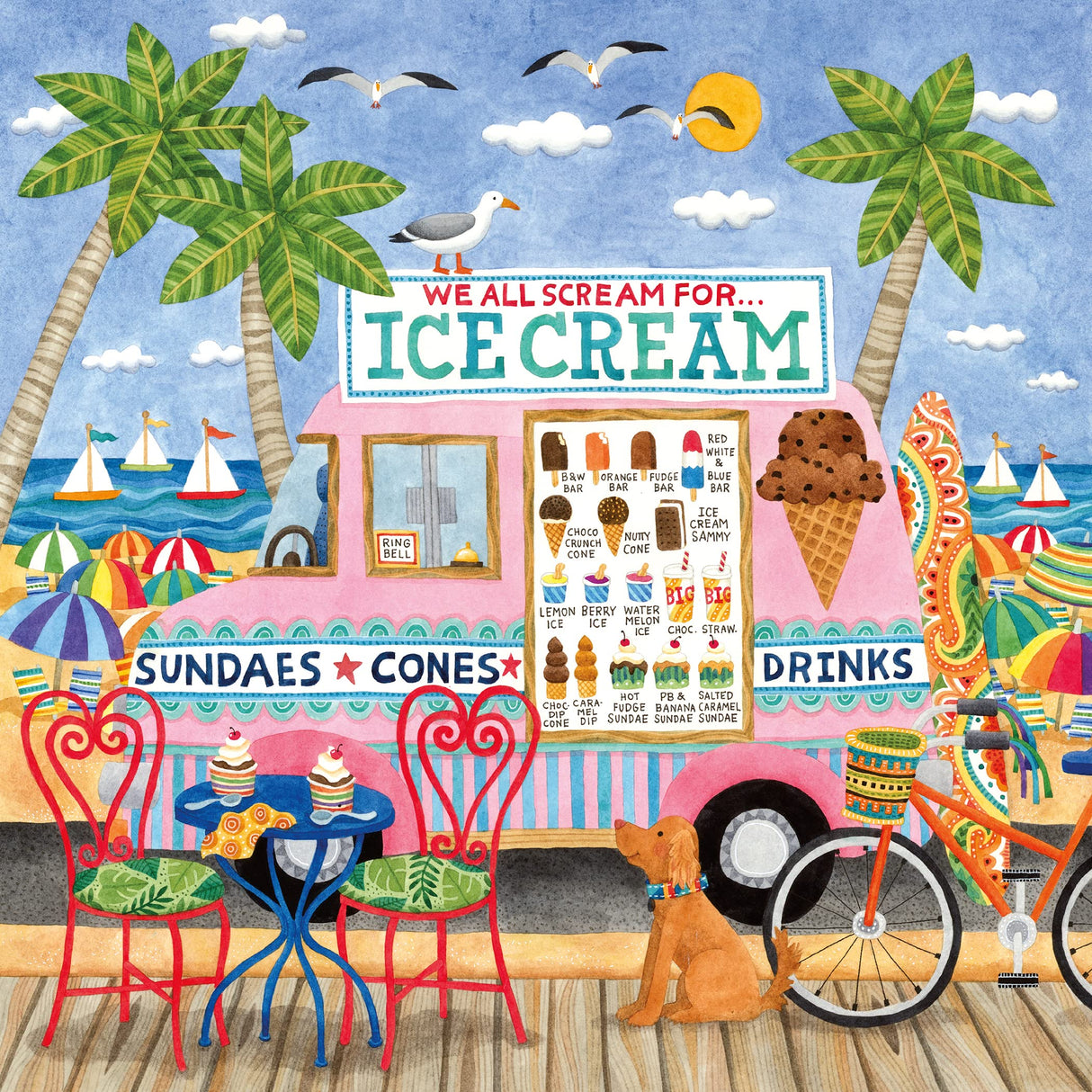 Ceaco - Food Trucks - Ice Cream Truck II - 500 Piece Jigsaw Puzzle Ceaco