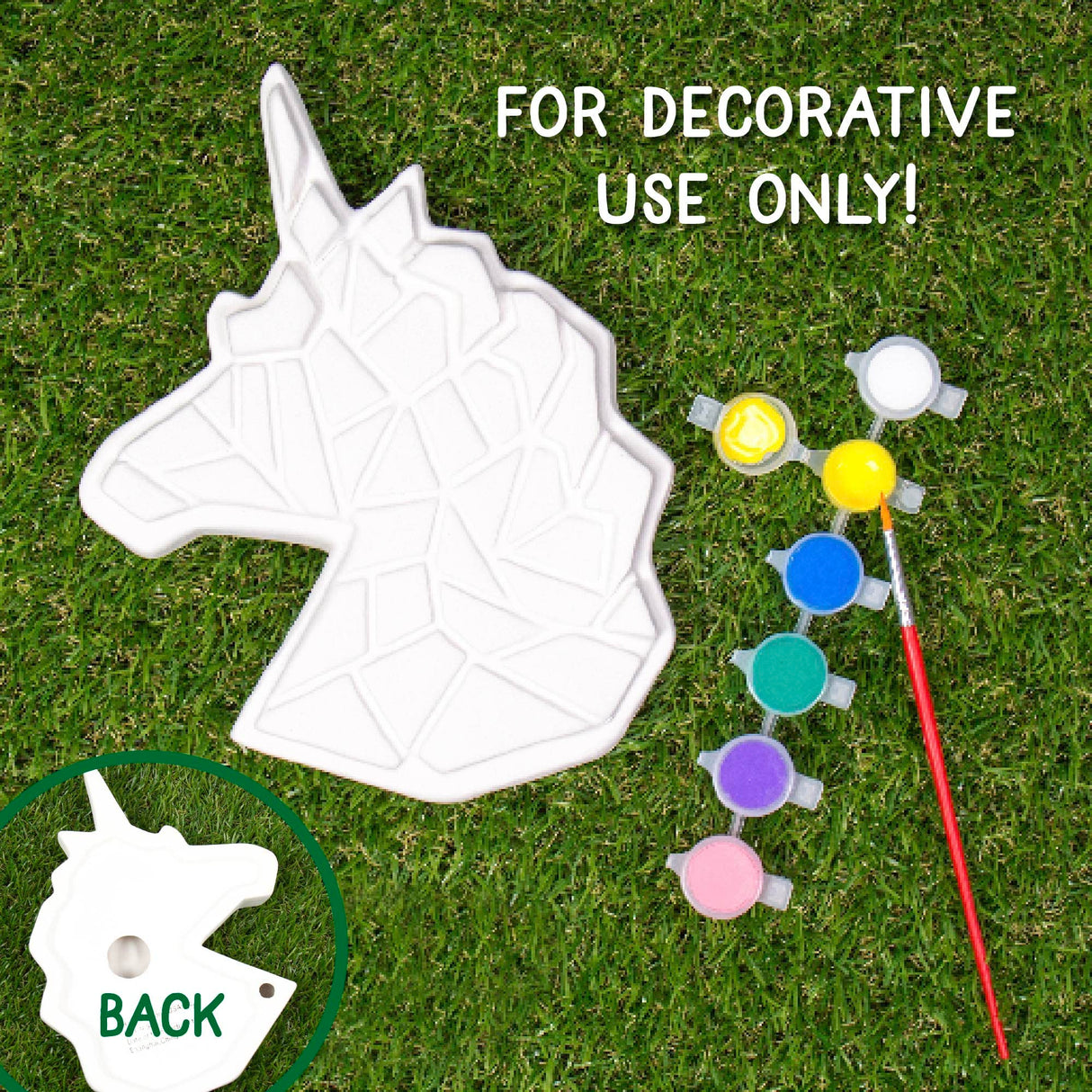 Creative Roots Mosaic Unicorn Stepping Stone, Includes 7-Inch Ceramic Stone & 6 Vibrant Paints, DIY Garden Stepping Stone Kit for Kids Ages 6+ Creative Roots
