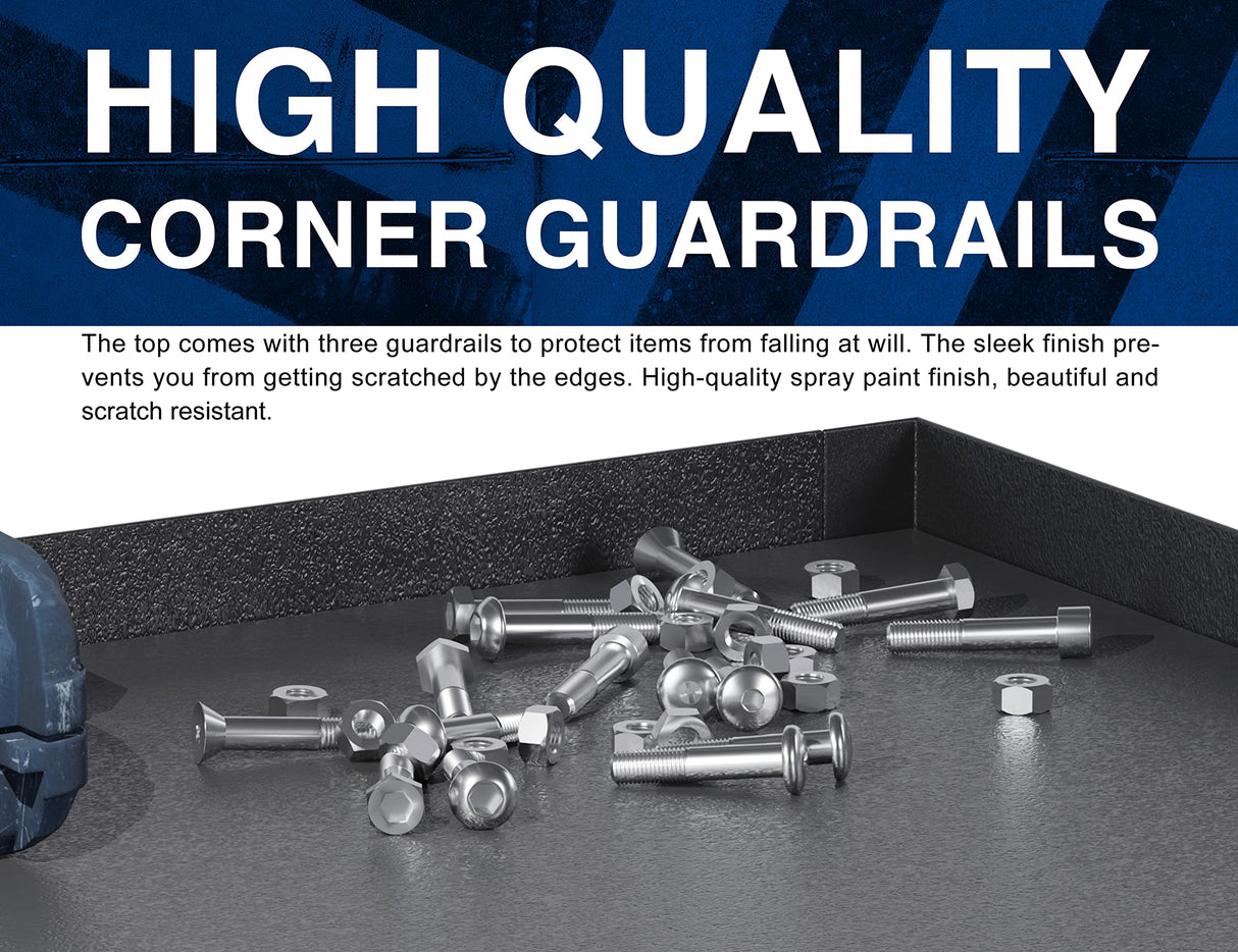 Aobabo 2 Door Tool Cabinets for Garage, 35.4 Inches Lockable Garage Storage Cabinet, Locking Metal Storage Cabinet with Wheels, Rolling Tool Chest, Assembly Required, Black/Gray Aobabo