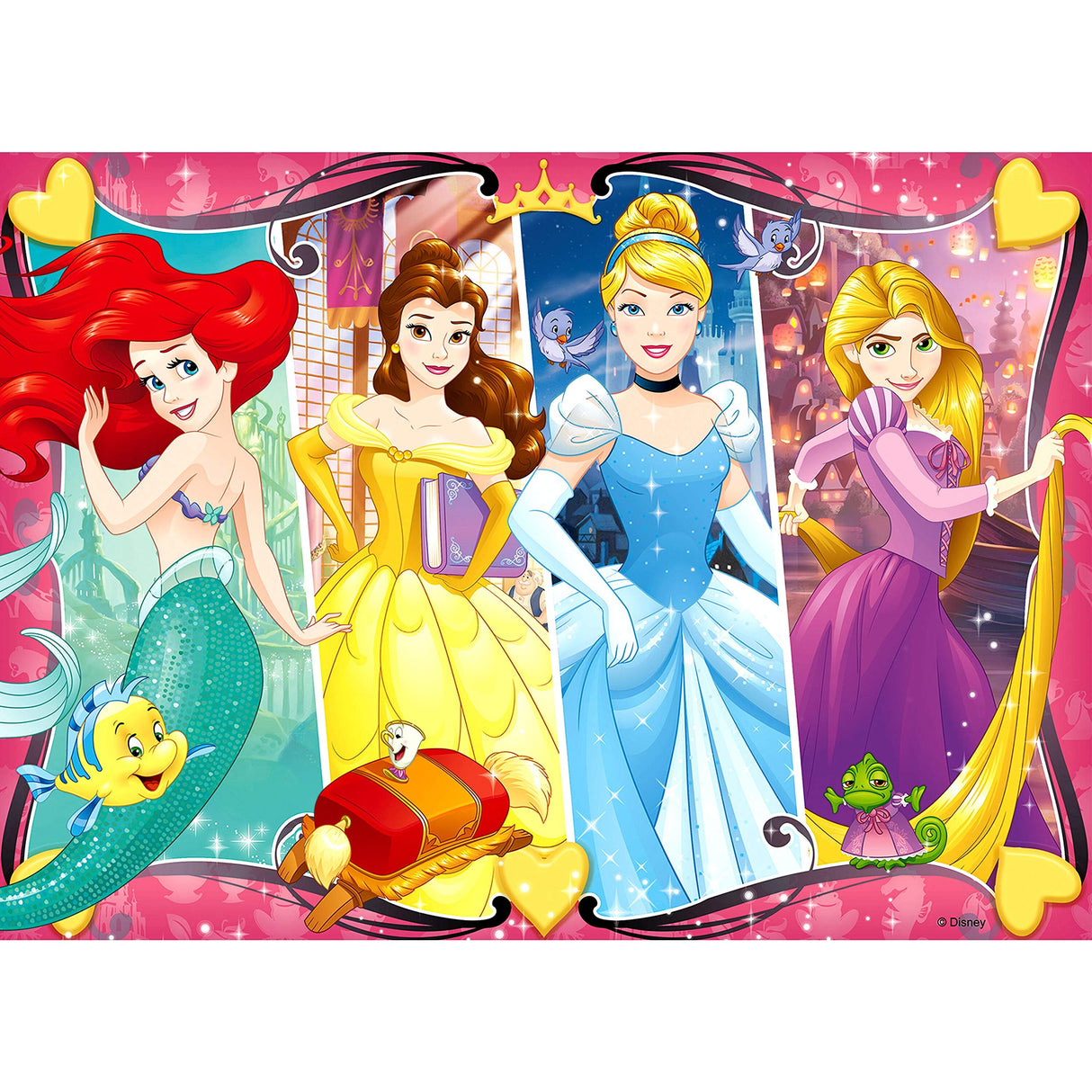 Ravensburger Disney Princess Heartsong Glitter Jigsaw Puzzle - Unique 60 Piece Puzzle for Children | Anti-Glare Surface | Skill Development Toy | Perfect Christmas or Birthday Gift Ravensburger