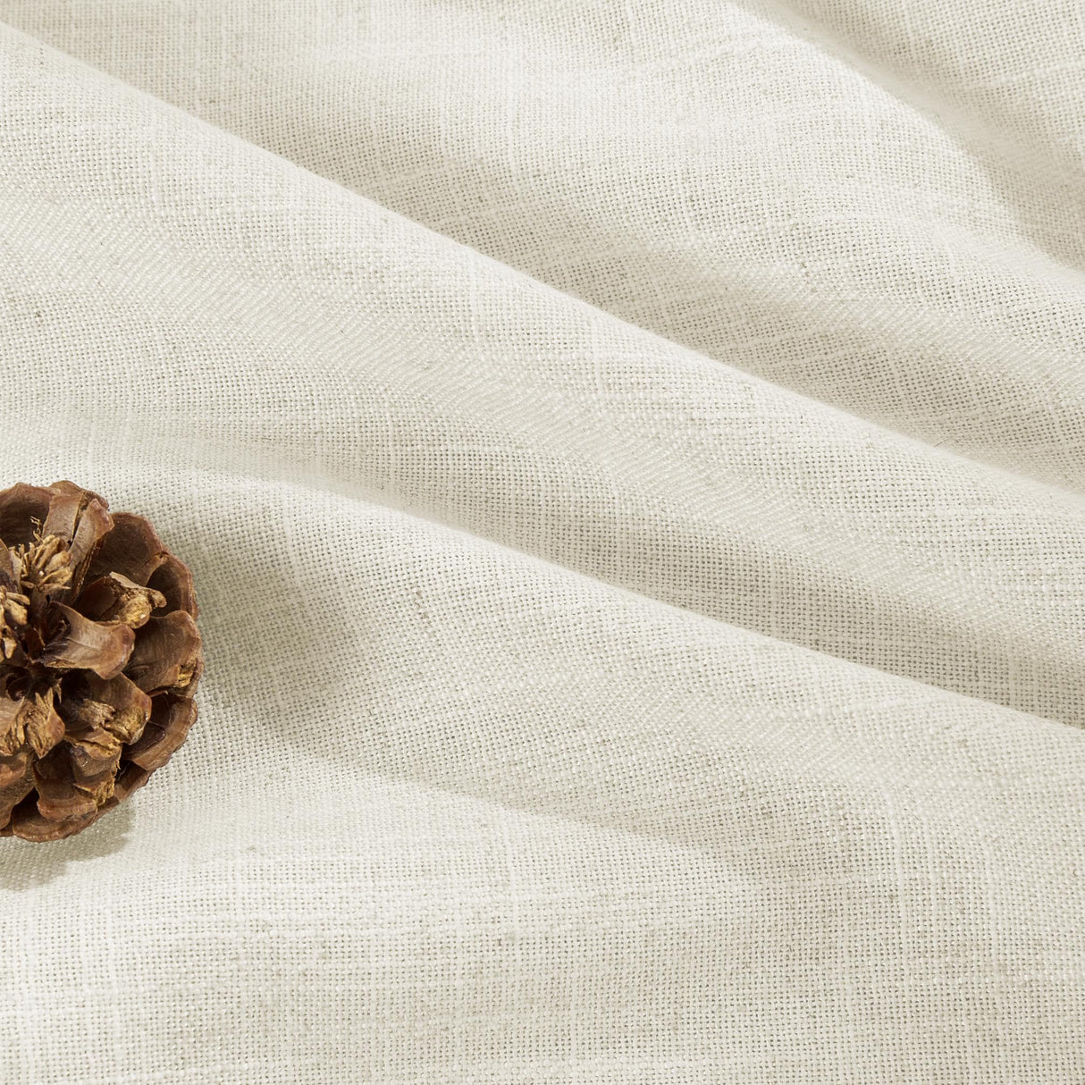 Joydeco Curtains, 108 Inches Long, 2 Panels Set, Farmhouse Drapes for Living Room, Semi-Blackout, Linen-Polyester, Ivory on Linen, Rod Pocket Joydeco