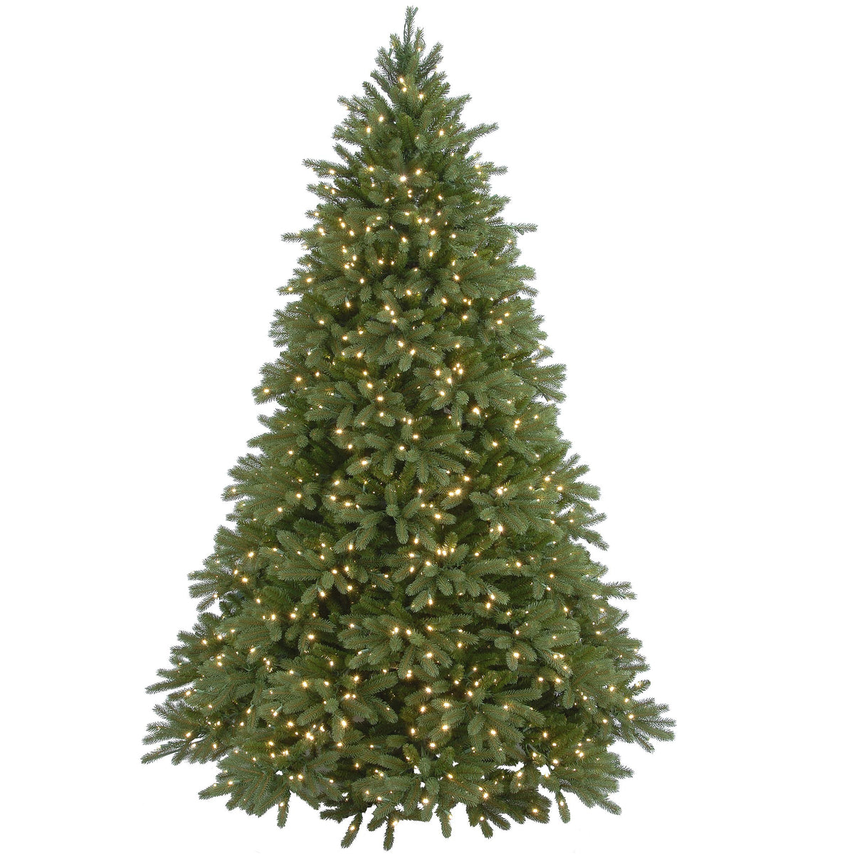 National Tree Company 'Feel Real' Pre-lit Artificial Christmas Tree Includes Pre-strung White Lights Jersey Fraser Fir - 7.5 ft National Tree Company