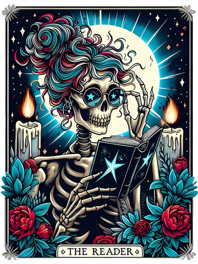 Skull Diamond Painting Kits for Adults- Skull Diamond Art Kits for Adults, Gem Painting Kit for Adult for Gift and Home Wall Decor 12x16 Inch