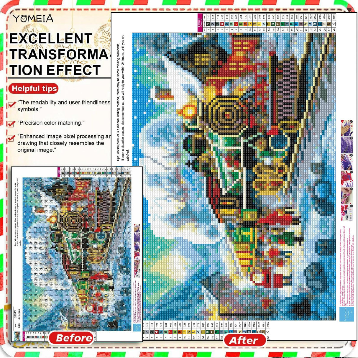 askkqtx Christmas Diamond Art Kits for Adults, Train Diamond Painting Kits for Adults, DIY 5D Full Drill Round Crystal Rhinestone Gem Art Craft for Gift Home Wall Decor 12x16 Inch askkqtx