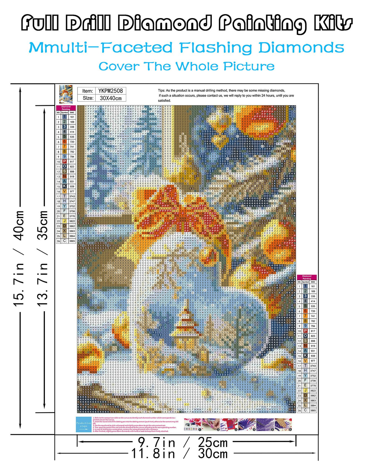 KINPLUB Christmas Diamond Art Kits for Adults Beginners, Christmas Winter Love Heart Diamond Painting Kits for Adults, DIY Full Drill Round Gem Art Dots for Home Wall Decor 12x16 Inch KINPLUB