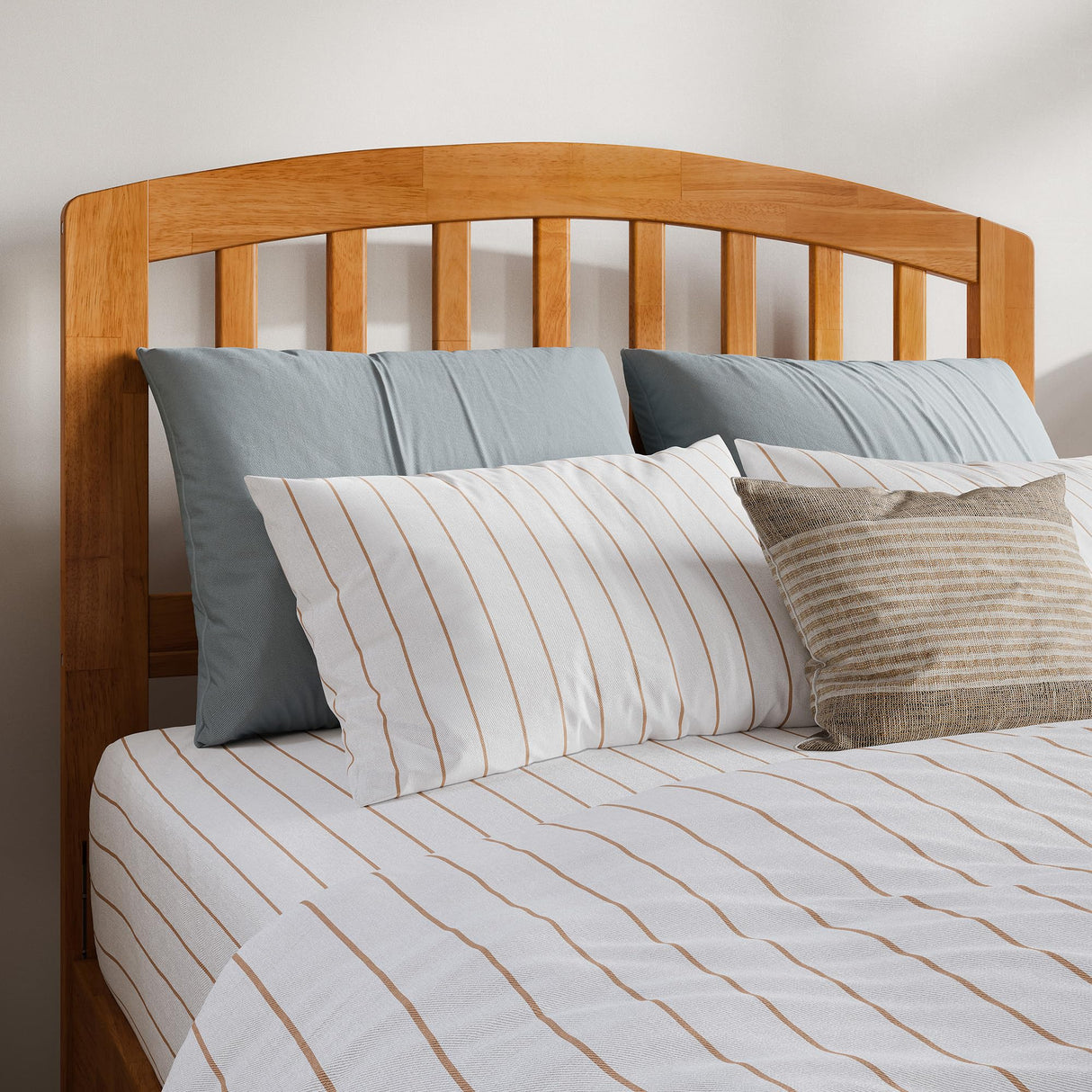 AFI, Quincy Twin XL Solid Wood Low Profile Platform Bed, Light Toffee AFI