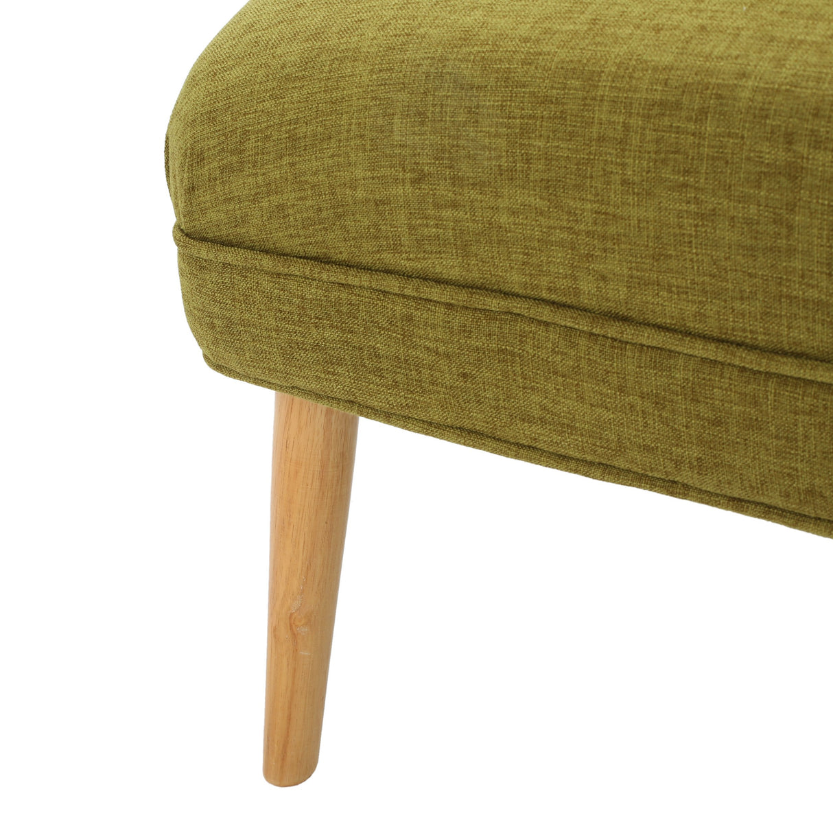 Christopher Knight Home GDFStudio Dumont Mid-Century Modern Fabric Settee, Green and Natural GDFStudio