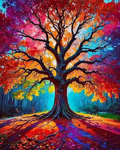 Yezavesu Tree Paint by Numbers Kit for Adults Beginner, Tree of Life Adult Paint by Number Kits on Canvas Without Frame, DIY Acrylic Painting by Numbers for Home Wall Decor Gift 16x20 Inch