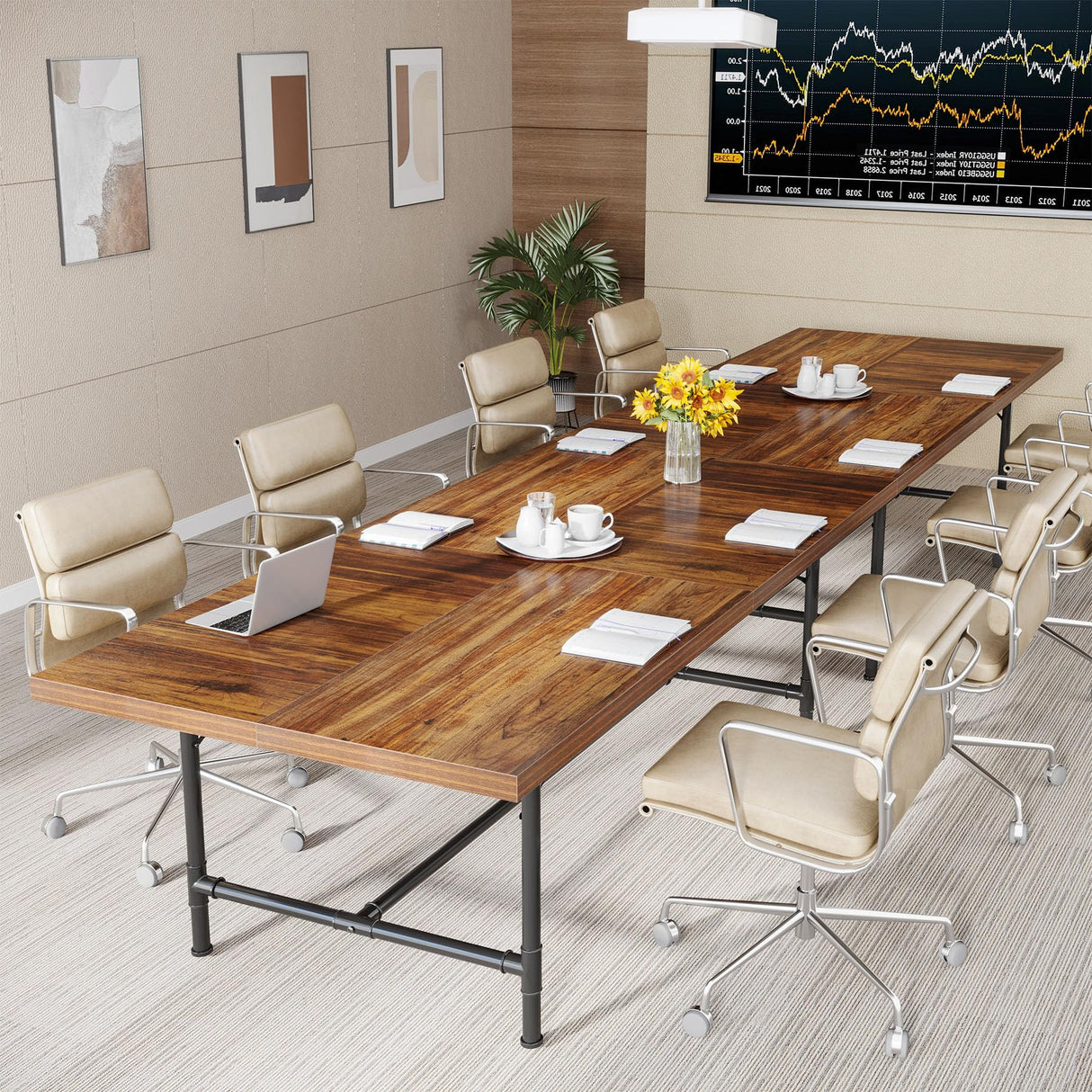 Tribesigns 6FT Conference Table, 70.8" W x 35.4" D Rectangle Meeting Seminar Table, Modern Training Table Boardroom Desk for Conference Room Tribesigns