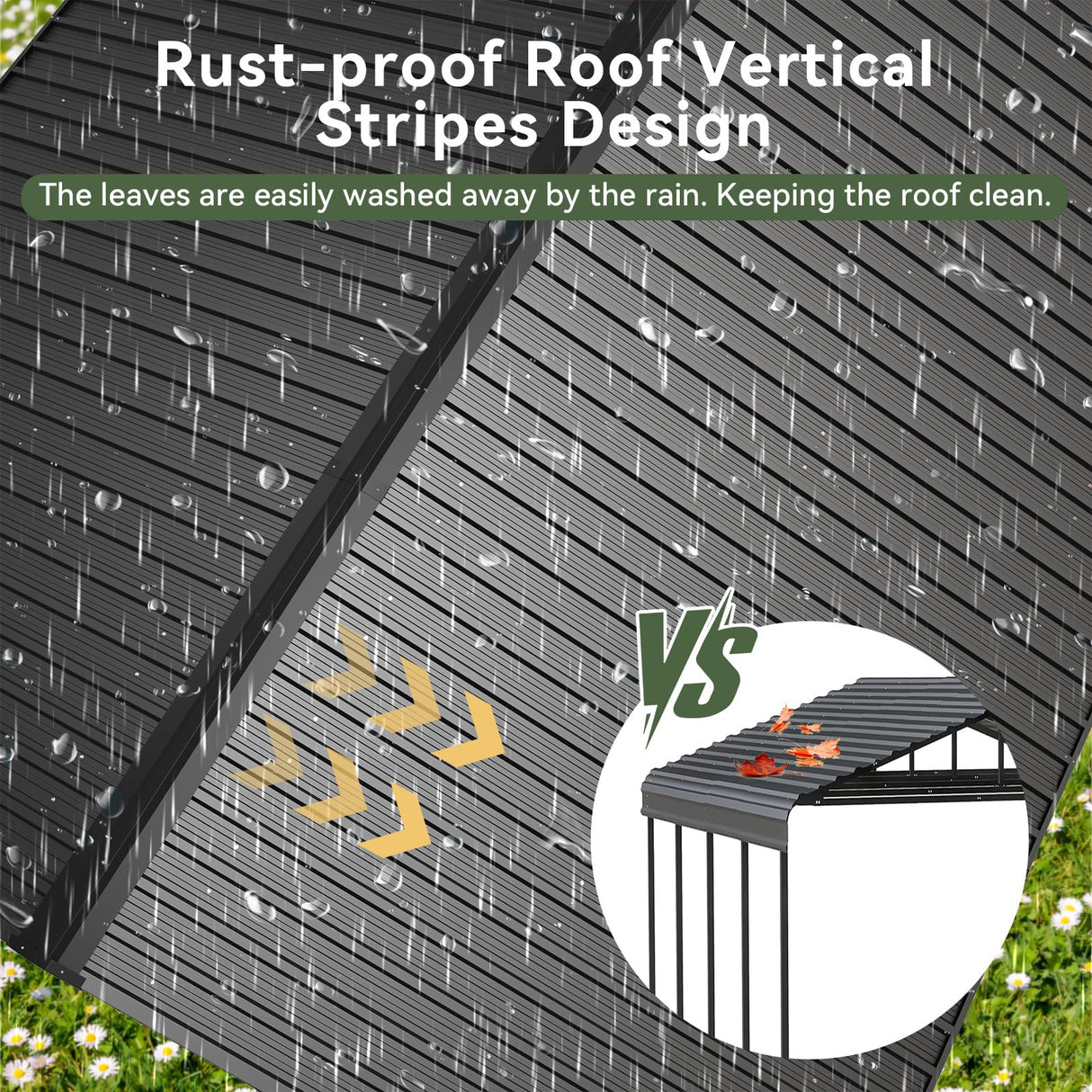 Aoxun 12x20 FT Metal Carport, Heavy Duty Carport Canopy with Galvanized Steel Roof & Frame, 12'W x 20'D x 8.8'H Metal Garage Building Car Ports Shed for Car, Boat, Pickup and Tractors Aoxun