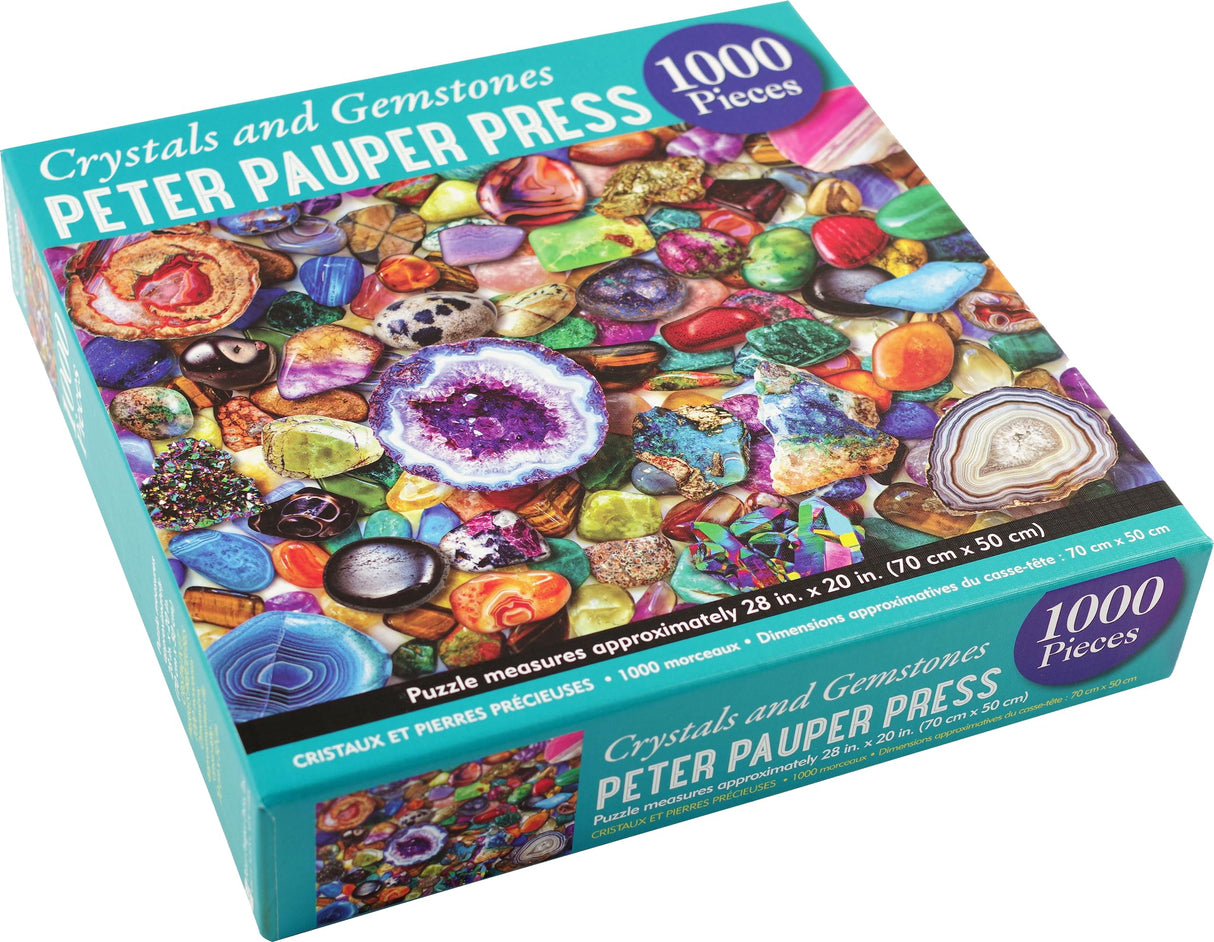 PETER PAUPER PRESS Crystals and Gemstones 1000 Piece Jigsaw Puzzle PETER PAUPER PRESS