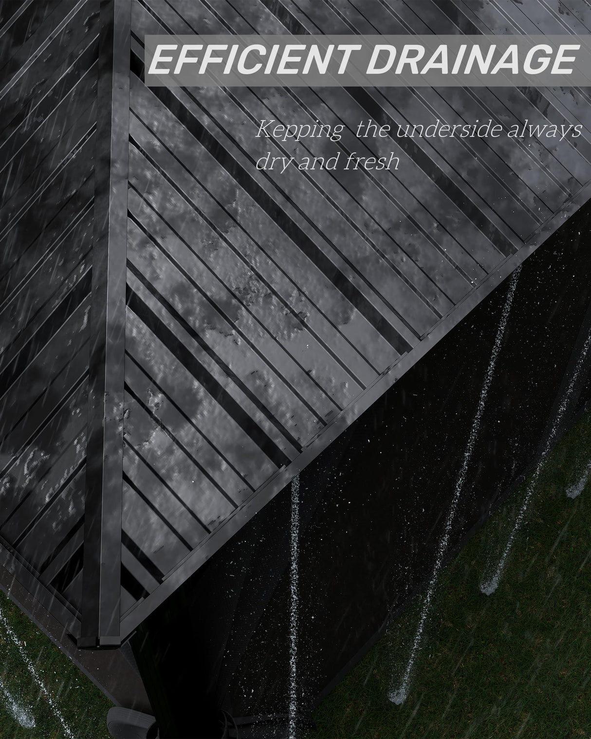 KYBOLT 10x14 Ft Hardtop Gazebos with Heavy Duty Double Roof, Nettings and Curtains Galvanized Steel Outdoor Gazebos for Patio, Backyard, Deck, Lawn (Grey) KYBOLT