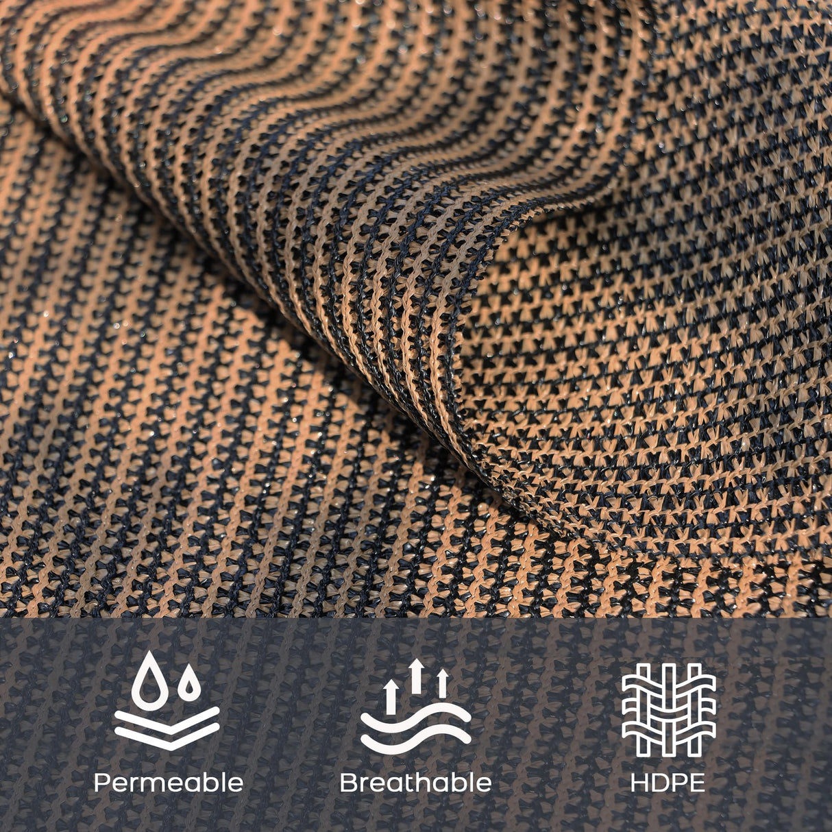 VICLLAX Shade Fabric Sun Shade Cloth Privacy Screen with Grommets for Patio Garden Pergola Cover Canopy 10x20 FT, Mocha VICLLAX