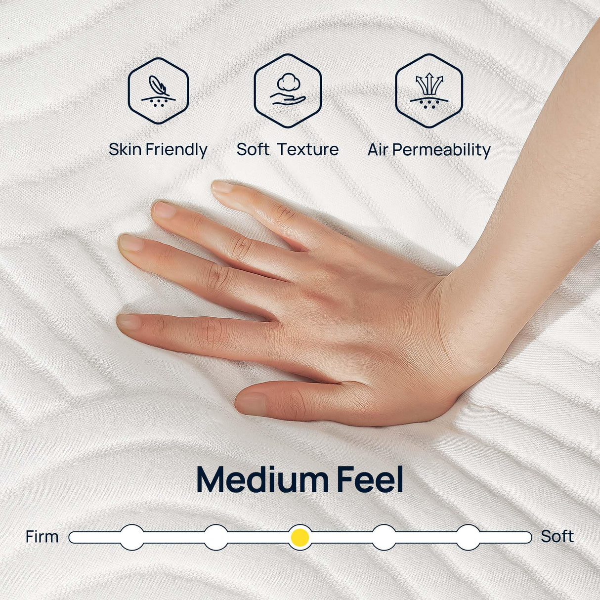 Rolanstar Full Size Mattress 10 Inch, Gel Memory Foam Mattress for Pressure Relief, Fiberglass-Free Comfort Mattress in a Box, Medium Firm Mattres for Kids, CertiPUR-US Certified, White Rolanstar