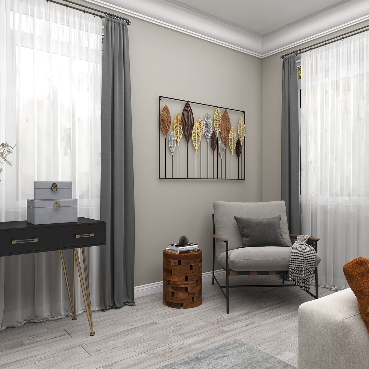 Deco 79 Teak Wood Handmade Side End Accent Table Live Edge End Table with Brick Inspired Design, Side Table 14" x 14" x 18", Light Brown Deco 79