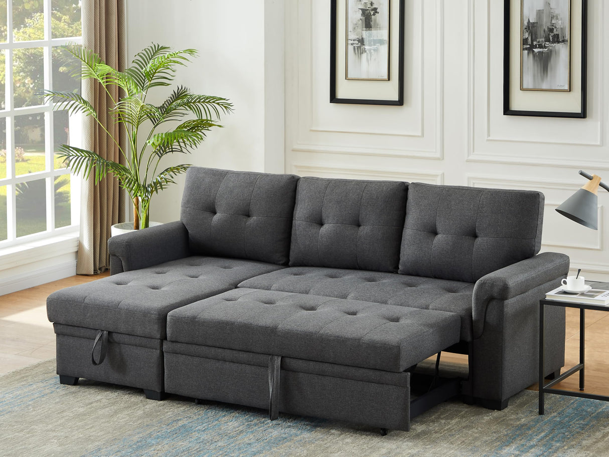 Lilola Home Lucca Sectional Sleeper Sofa - Versatile Sleeper Couch & Sofa Bed with Storage - Comfortable Couch with Storage, Small Sleeper Sofa counch Lilola Home