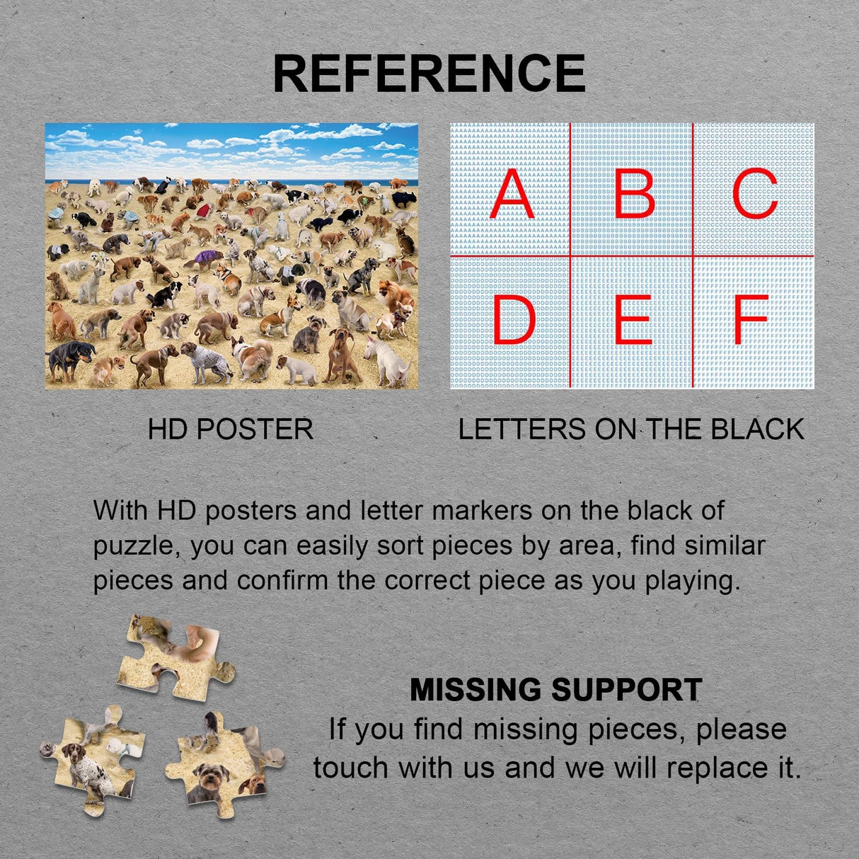 Pooping Dog Puzzles Dogs 1000 Piece Puzzle for Adults, Beach Dog Jigsaw Puzzle Animal Puzzles, Gag Prank Dog Puzzle as Funny Home Party Decorations BBOLDIN