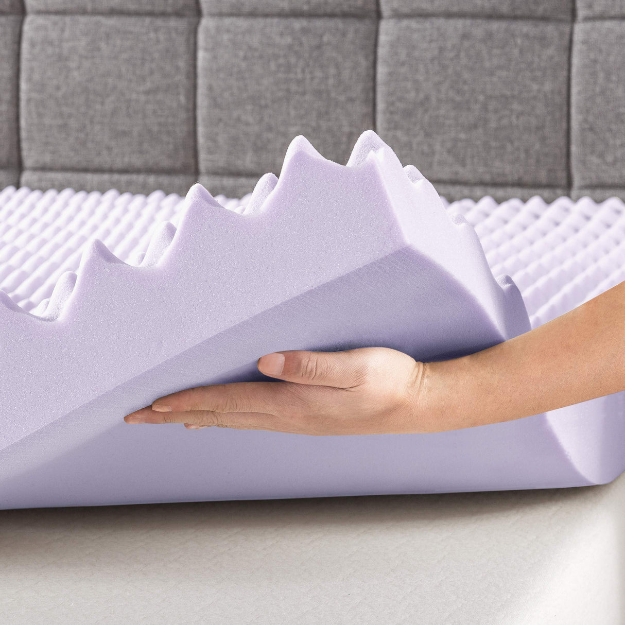 Best Price Mattress 3 Inch Egg Crate Memory Foam Mattress Topper with Soothing Lavender Infusion, CertiPUR-US Certified, Dorm Essentials, Twin Best Price Mattress