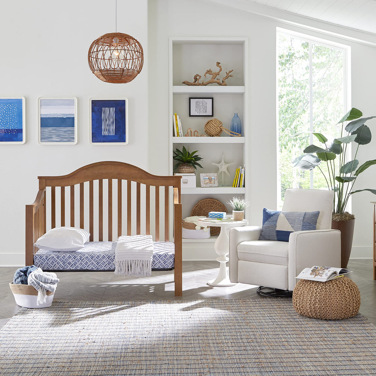 DaVinci Jayden 4-in-1 Convertible Crib in Chestnut, Greenguard Gold Certified DaVinci