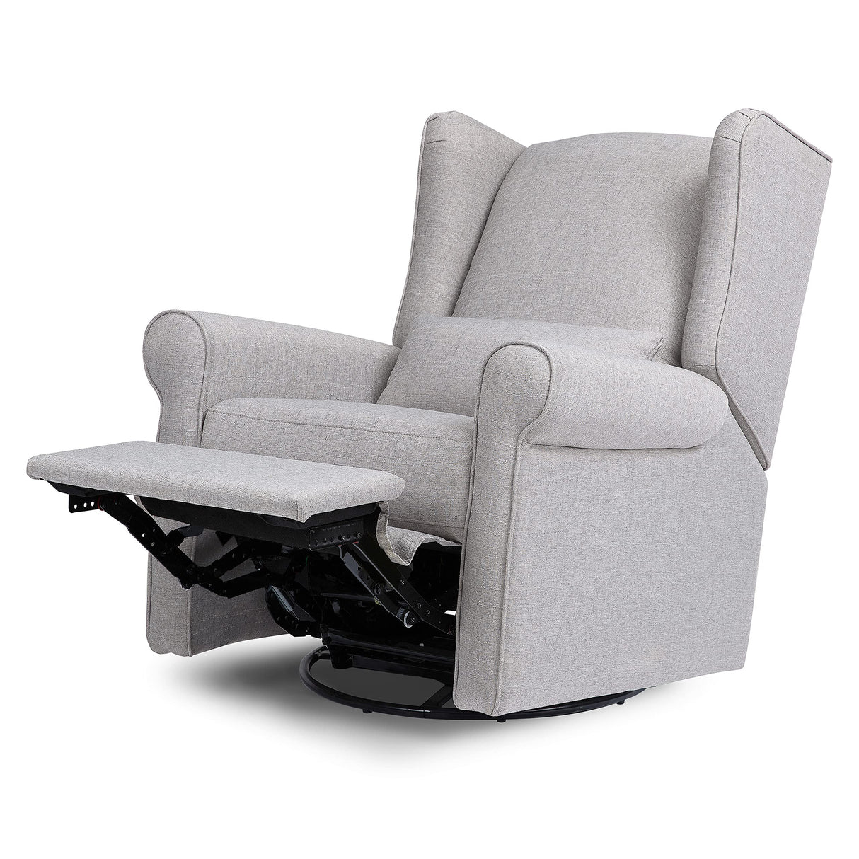 DaVinci Hayden Recliner and Swivel Glider in Misty Grey, Greenguard Gold & CertiPUR-US Certified DaVinci