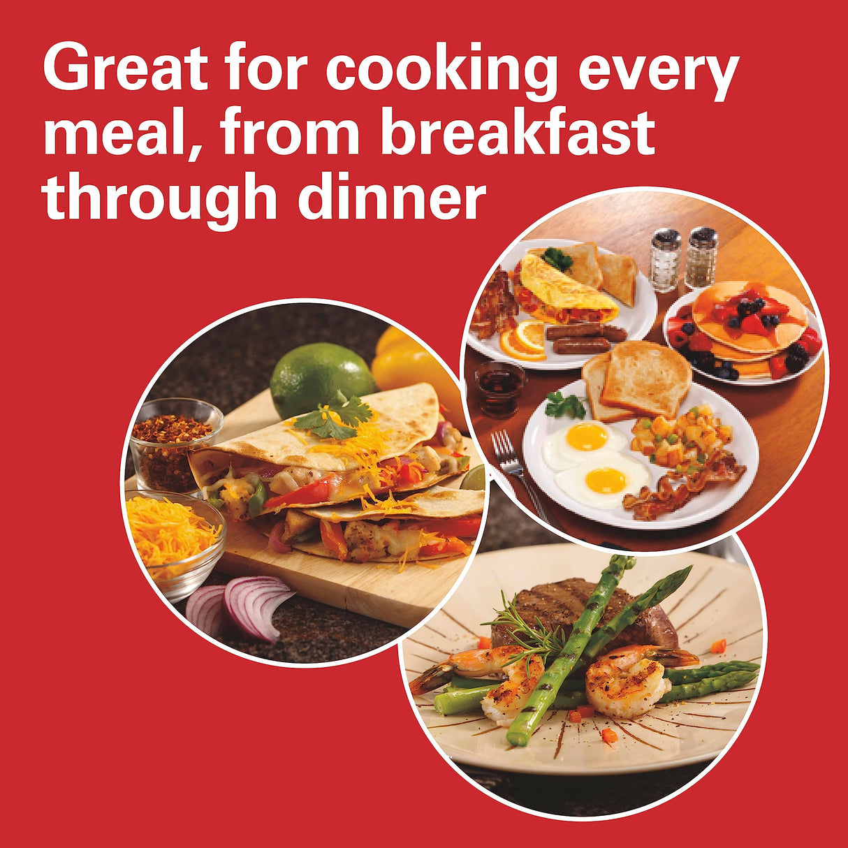 Hamilton Beach 3-in-1 Electric Indoor Grill + Griddle, 8-Serving, Reversible Nonstick Plates, 2 Cooking Zones with Adjustable Temperature (38546), Black Hamilton Beach