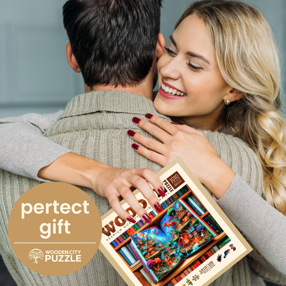 Wooden.City Enchanted Tales 1000 Piece Puzzle, Wooden Puzzles for Adults, Jigsaw Puzzles 1000 Pieces, Made in EU, Size 21.25 X 15.5 in, Magical Jigsaw Puzzle WOODEN.CITY