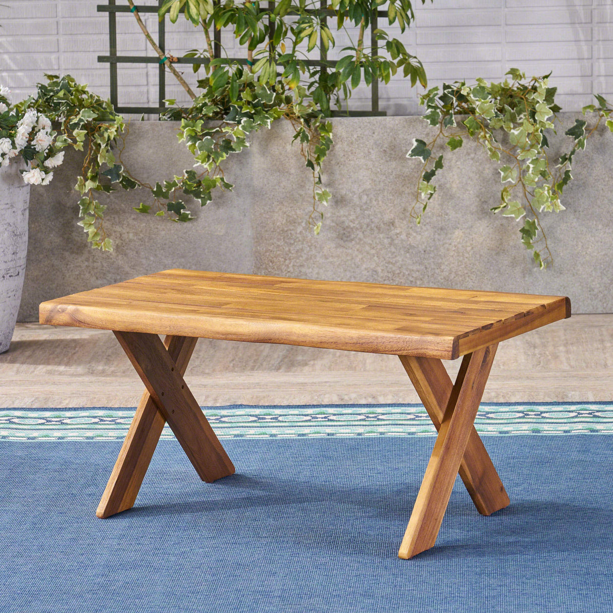 Christopher Knight Home Irene Outdoor Acacia Wood Coffee Table, Sandblast Teak Finish Christopher Knight Home