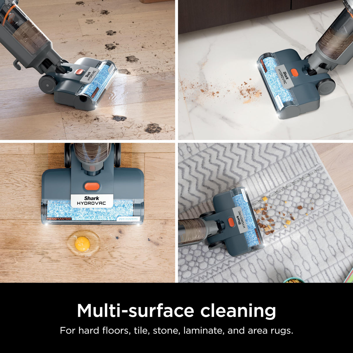 Shark HydroVac MessMaster Wet Dry Corded Vacuum Cleaner, 3-in-1 Multi-Surface Vacuum Mop & Self-Cleaning System, Lightweight, Powerful Suction, for Hard Floors & Area Rugs, Navy, WD161 Shark