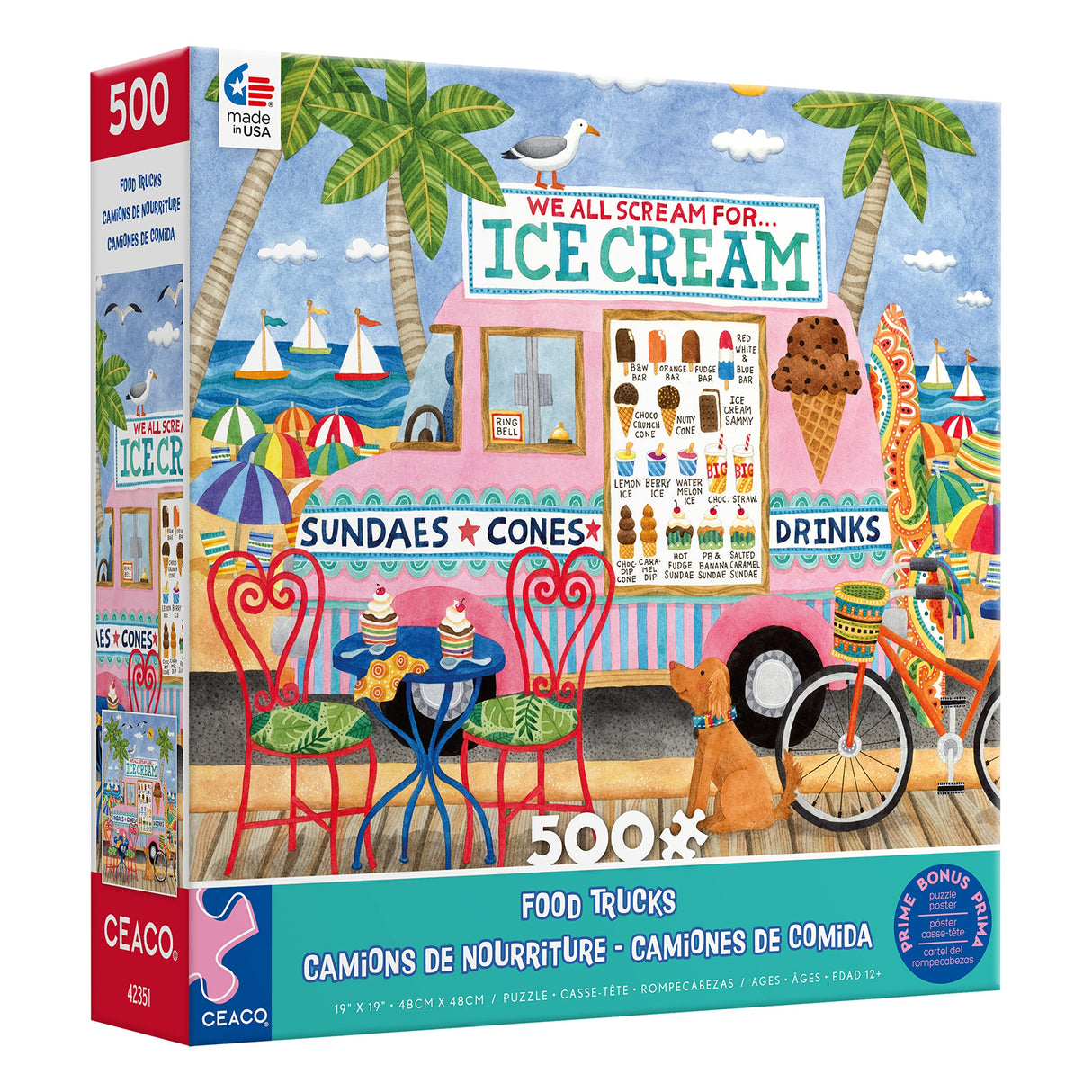 Ceaco - Food Trucks - Ice Cream Truck II - 500 Piece Jigsaw Puzzle Ceaco