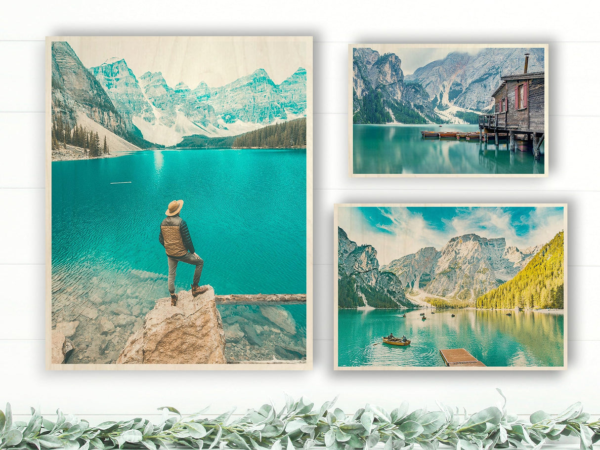 Your Photo Printed on Real Wood | Valentineโs Day | Custom Picture Frames | Custom Photo Gifts | Personalized Picture Frame | Wood Photo Print With Your Picture (Photo Only) (8x10" Portrait) DREAM BIG PRINTABLES