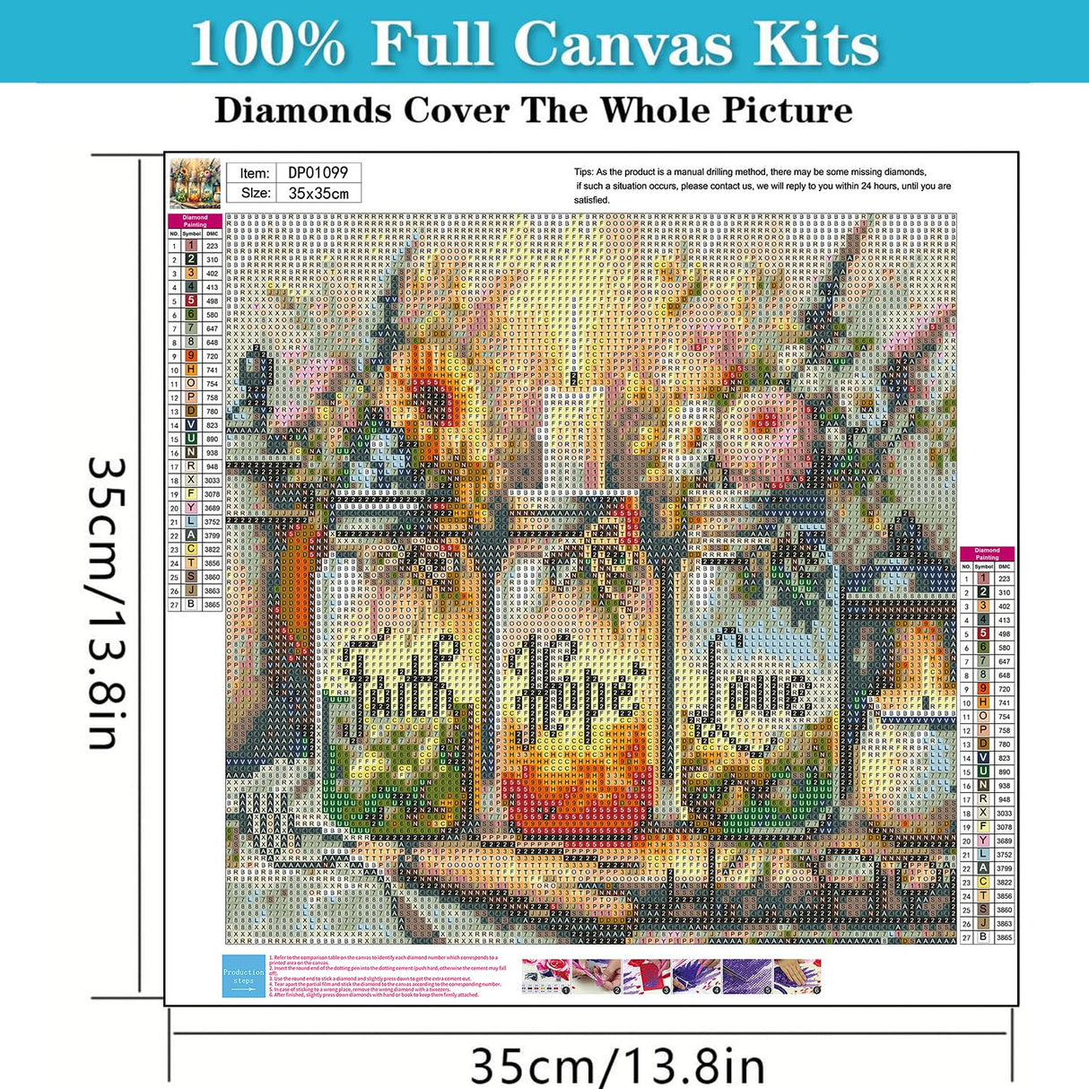 Wishing Bottle Diamond Art Kits for Adults,5D Faith,Hope,Love Full Round Drill Diamond Painting Kits for Adults Beginners,DIY Diamond Painting Gem Art Kits for Gift Home Wall Decor 14x14inch EIBEILI