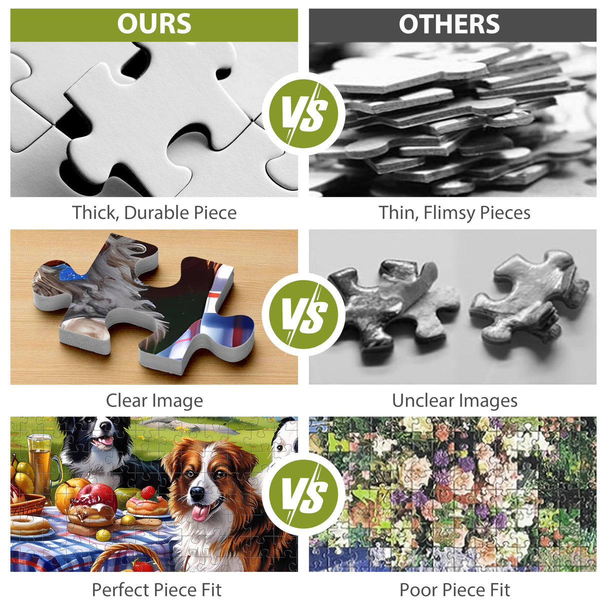 500 Pieces Puzzles for Adults–Dogs Jigsaw Puzzle for Adults Children Elderly–Recycled Paper Puzzle 500 Pieces–Challenging Family Activity Game Gift for Family Friends Men Women Seniors (21x15in) Jeacirio