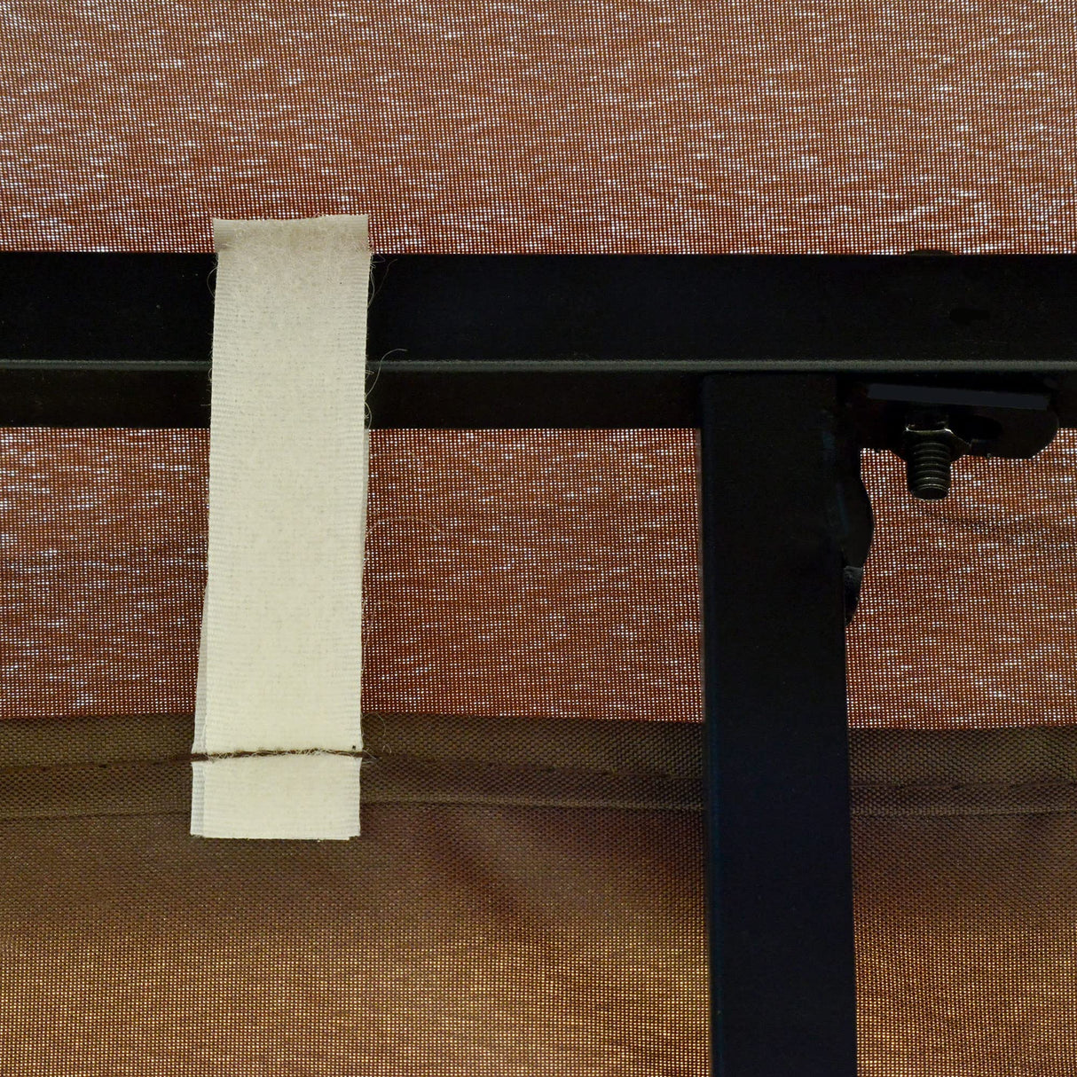 Outsunny 10' x 10' Patio Gazebo with Corner Shelves, Double Roof Outdoor Gazebo Canopy Shelter with Removable Mesh Netting, for Garden, Lawn, Backyard and Deck, Brown Outsunny