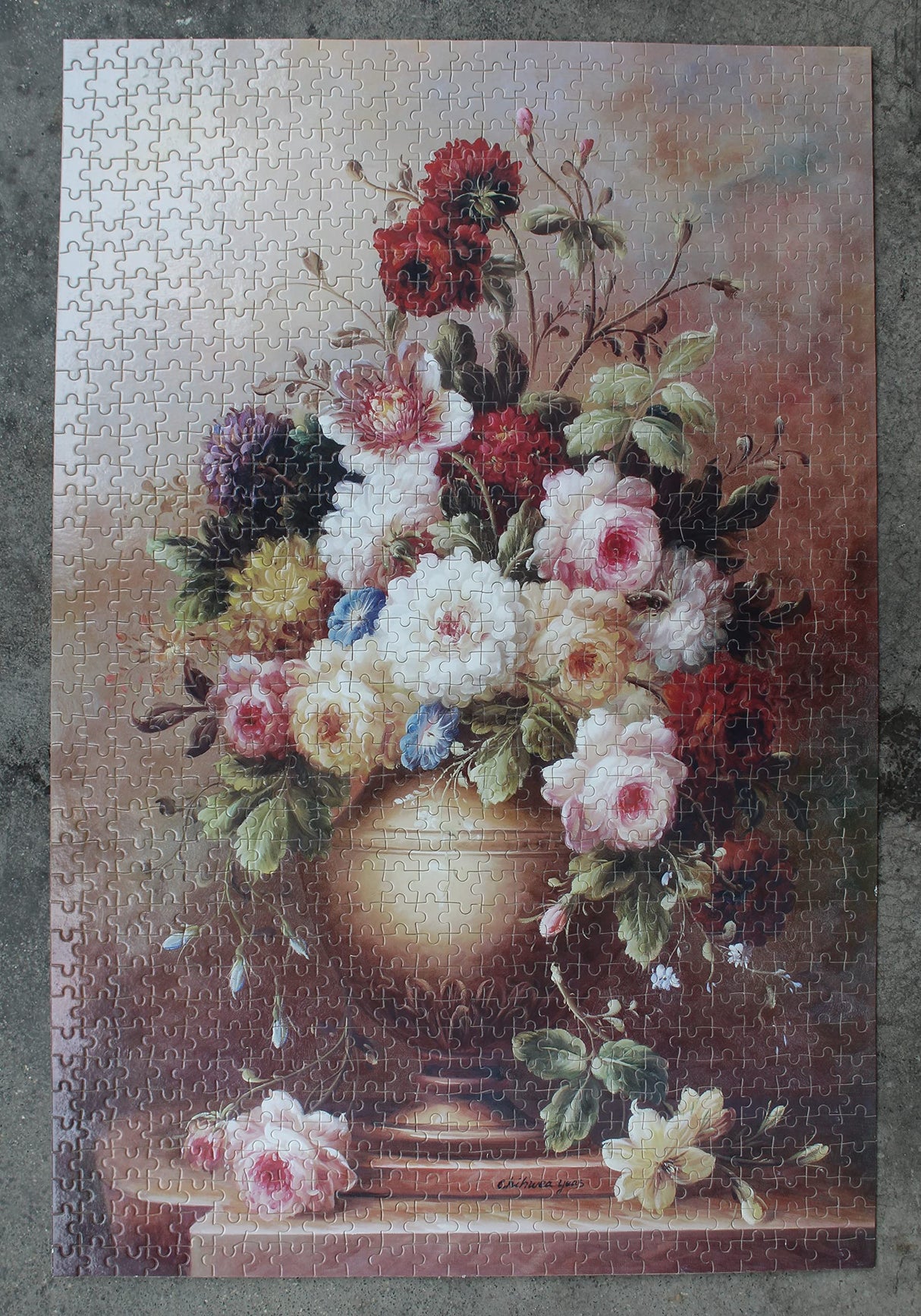 Funnybox Peony Flower-Celestial Beauty, The King of Flowers-Painting Wooden Jigsaw Puzzles for Teens and Family (1000 Piece) Funnybox