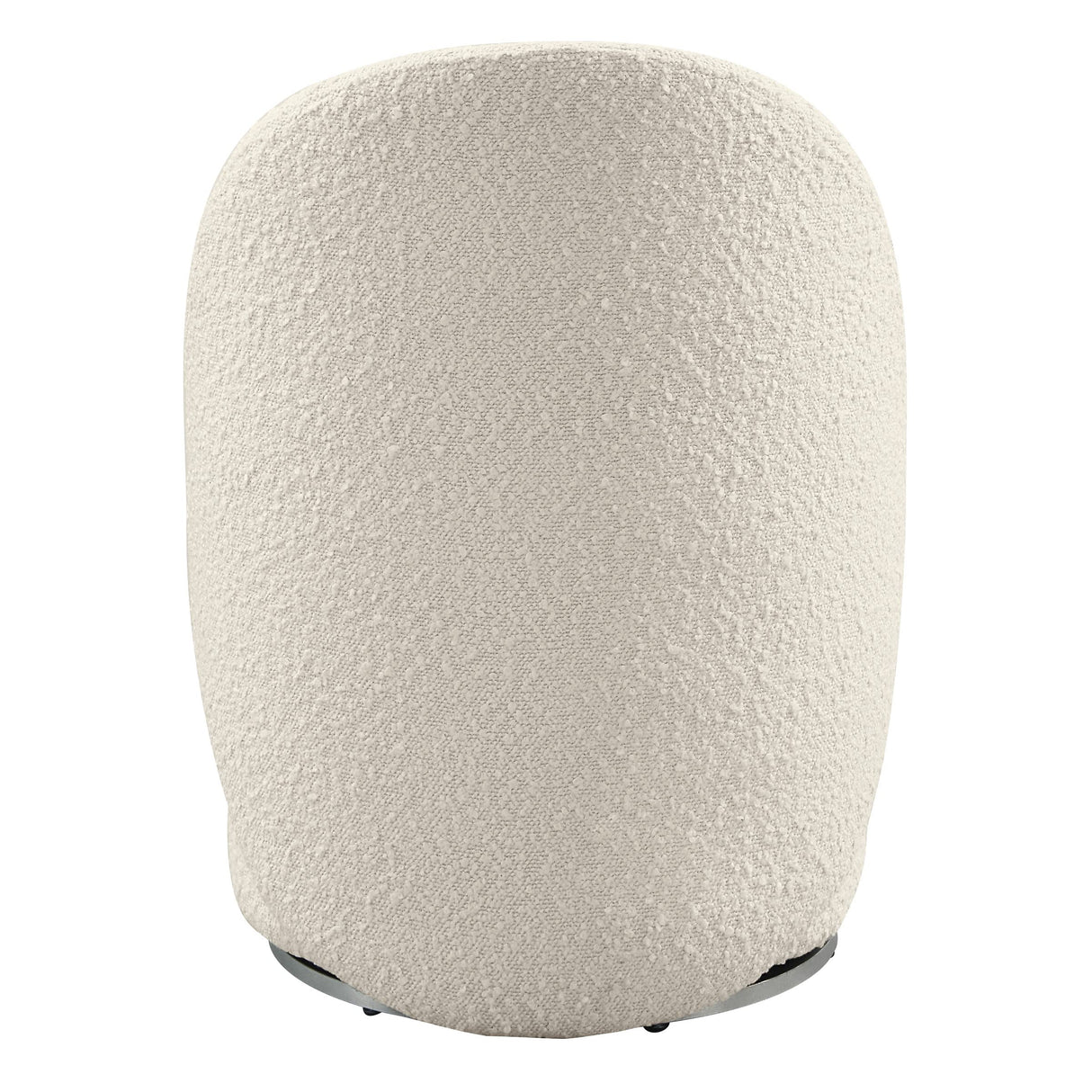 OSP Home Furnishings Lystra Swivel Barrel Vanity Chair with Textured Boucle Fabric, Cream OSP Home Furnishings