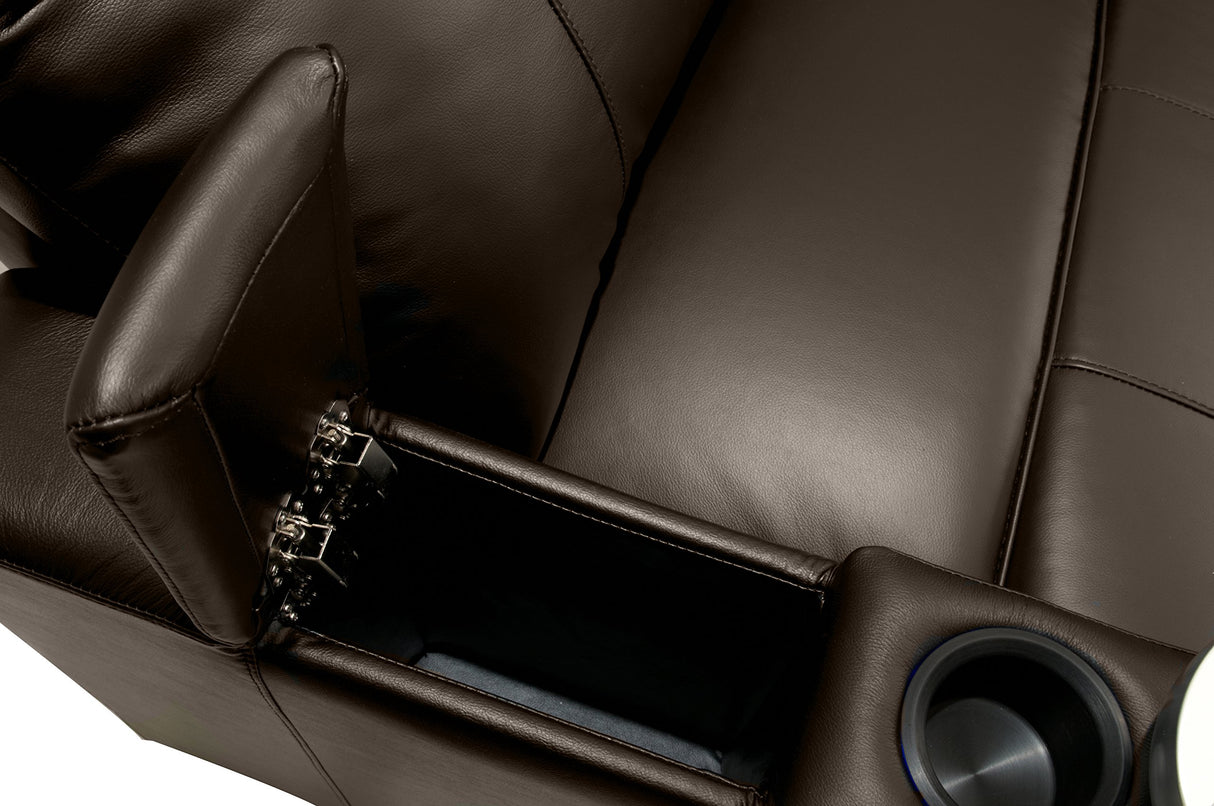 Octane Seating Turbo XL700 Home Theater Power Recline - Lighted Cup Holders & Baserail - Row 4 Curved - Storage Arms - Memory Foam Octane Seating