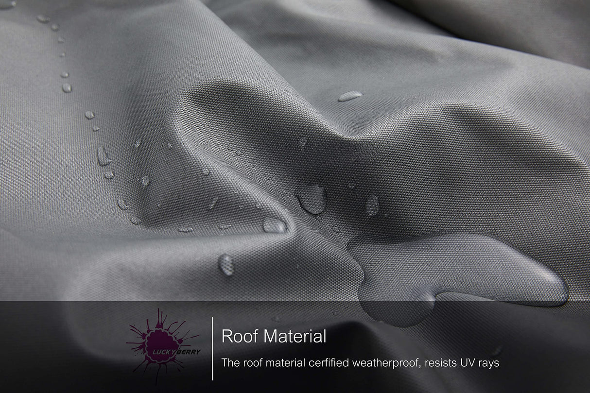 Luckyberry 10' X 13' Outdoor Retractable Pergola with Sun Shade Canopy Patio Metal Shelter for Garden Porch Beach Pavilion Grill Gazebo Modern Yard Grape Trellis Pergola, Beige LUCKYBERRY