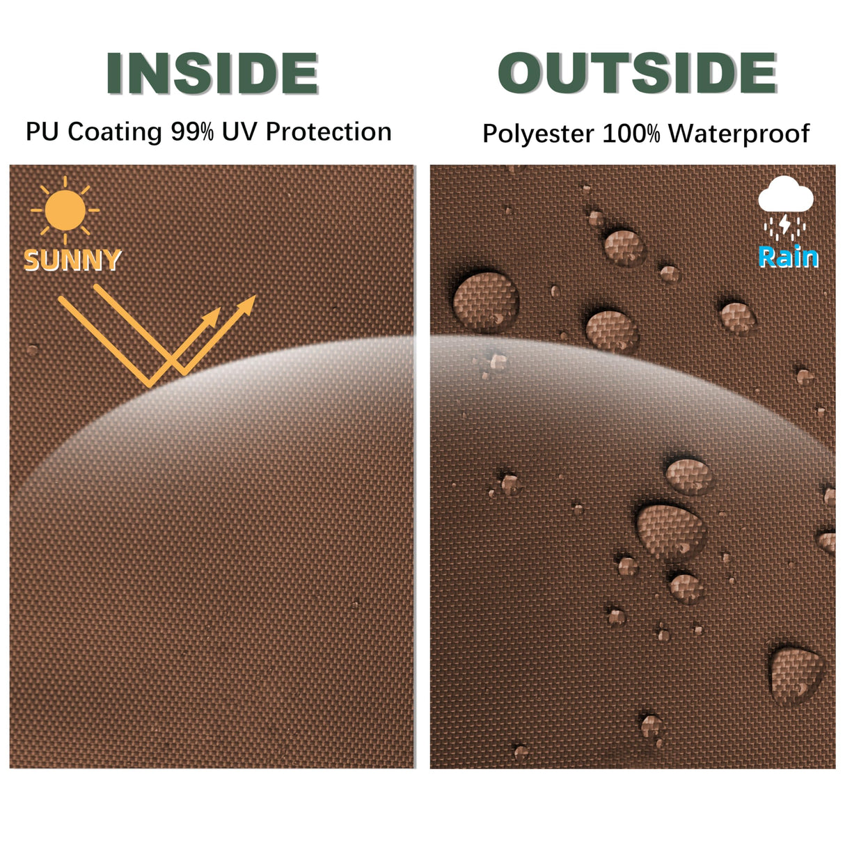 JANCANOPY Gazebo Replacement Cover for Grill Gazebo Model L-GG001PST-F, (Brown) JANCANOPY